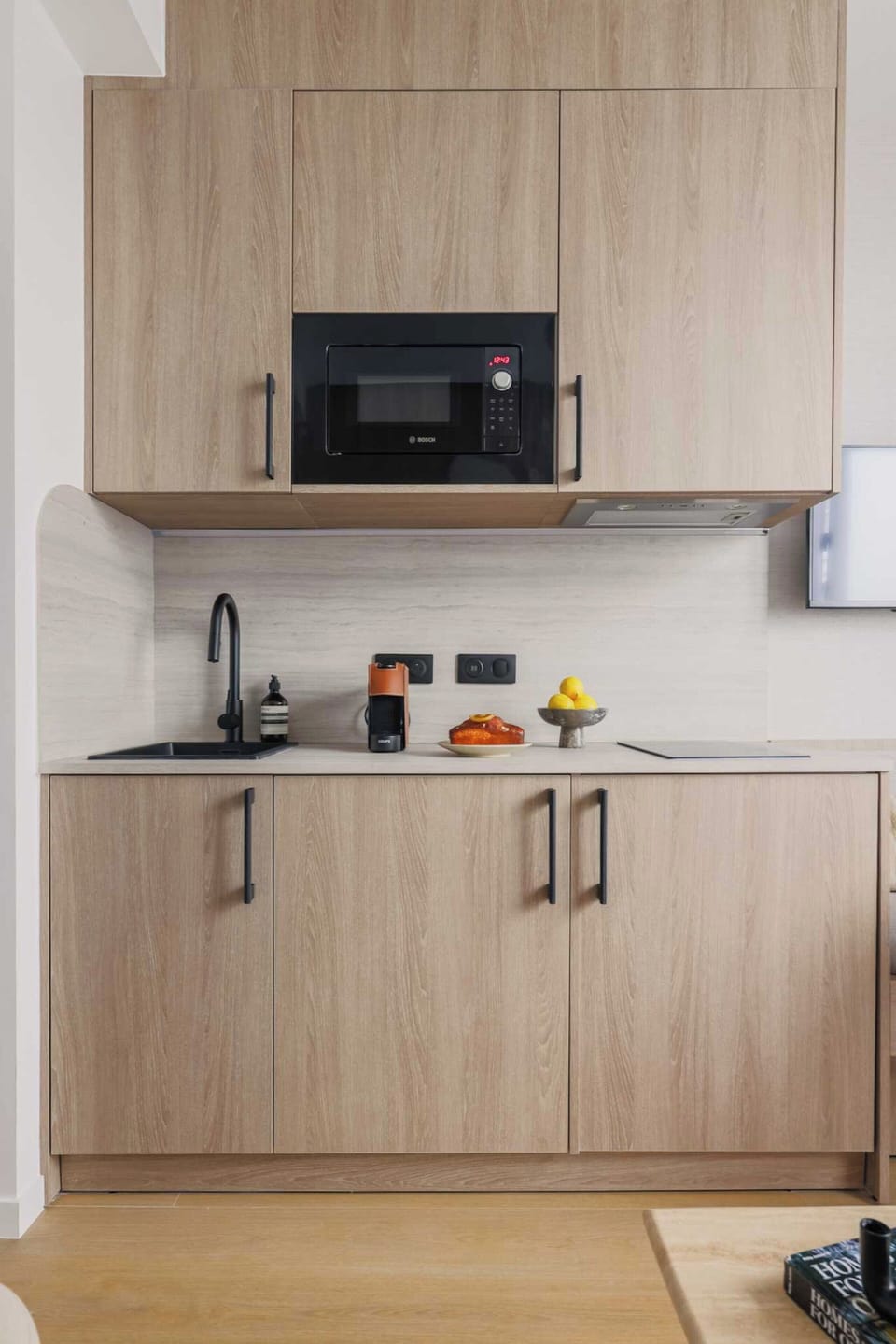 Apartment | Private kitchen | Fridge, microwave, stovetop, electric kettle