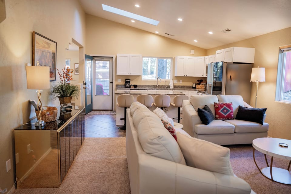 Open floor plan lets you stay connected