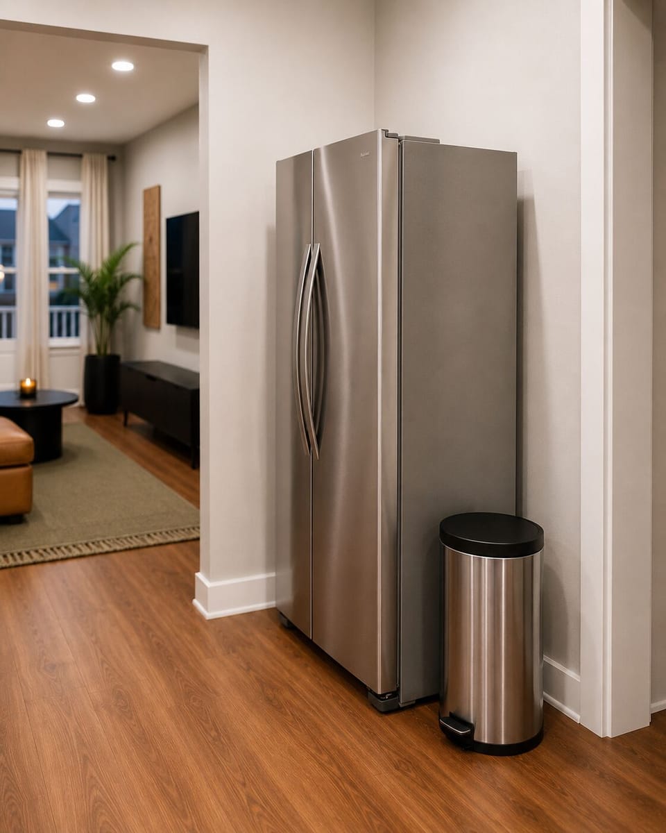Full-size fridge for groceries, takeout leftovers & longer Lakewood stays