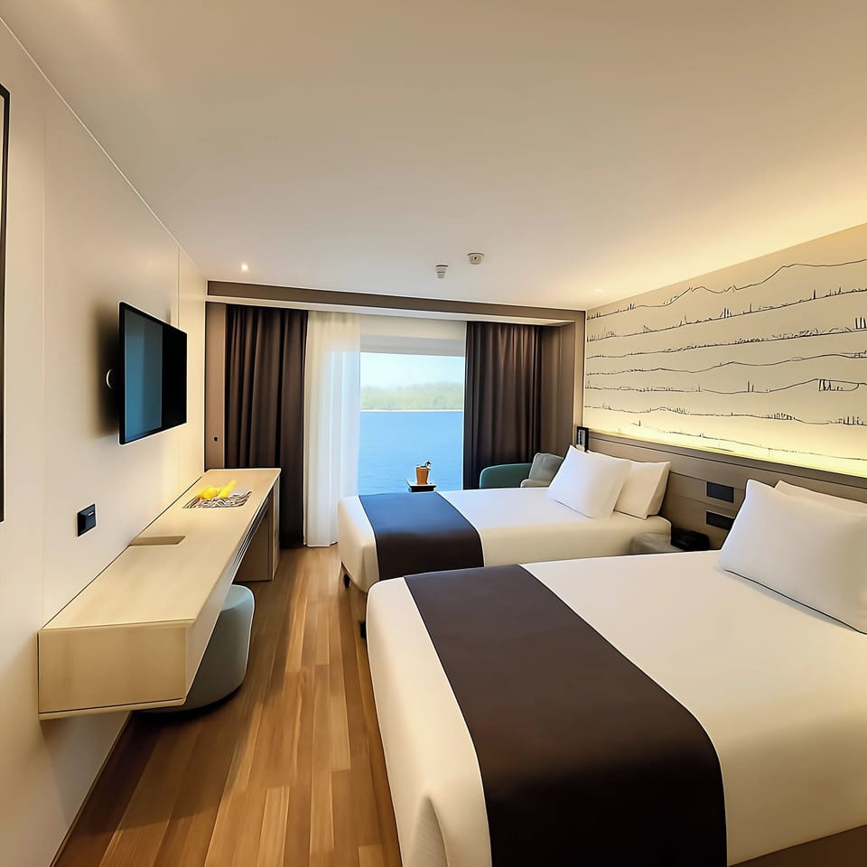 Deluxe Double Room, River View | In-room safe, soundproofing