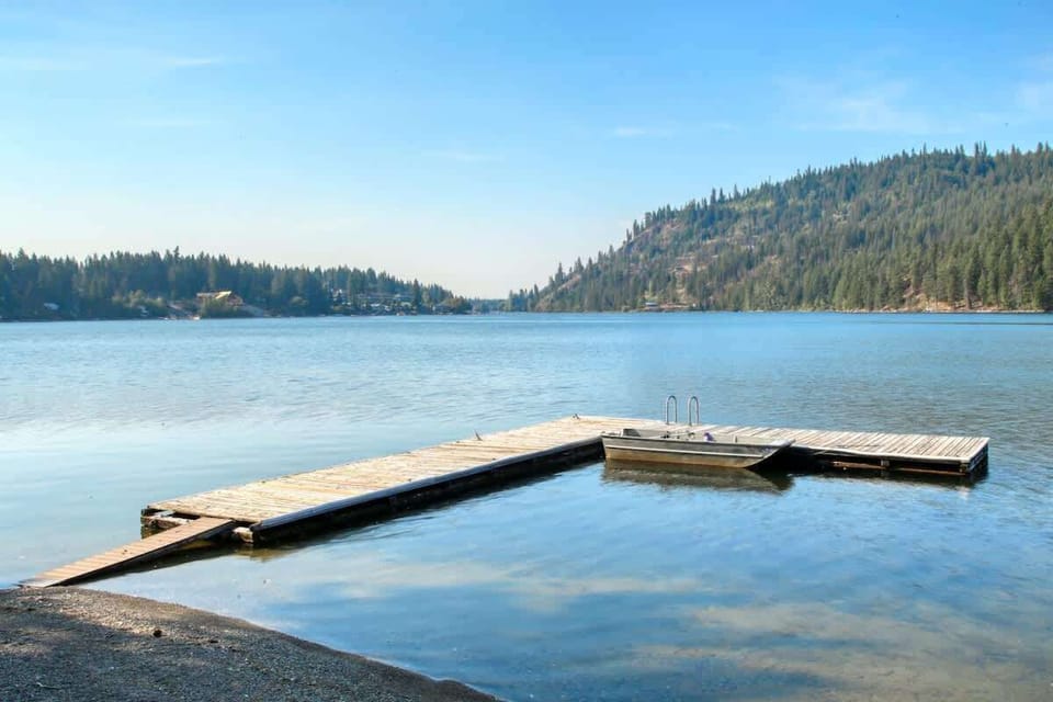 Relax by the lake and enjoy the view.