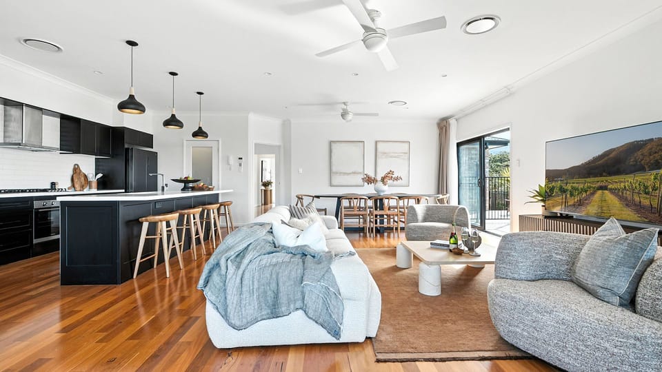 Holiday Cescent | Open plean chefs Kitchen | Living room 1 | Dining area | Smart TV | Central heating | Ceiling fan | Pool 