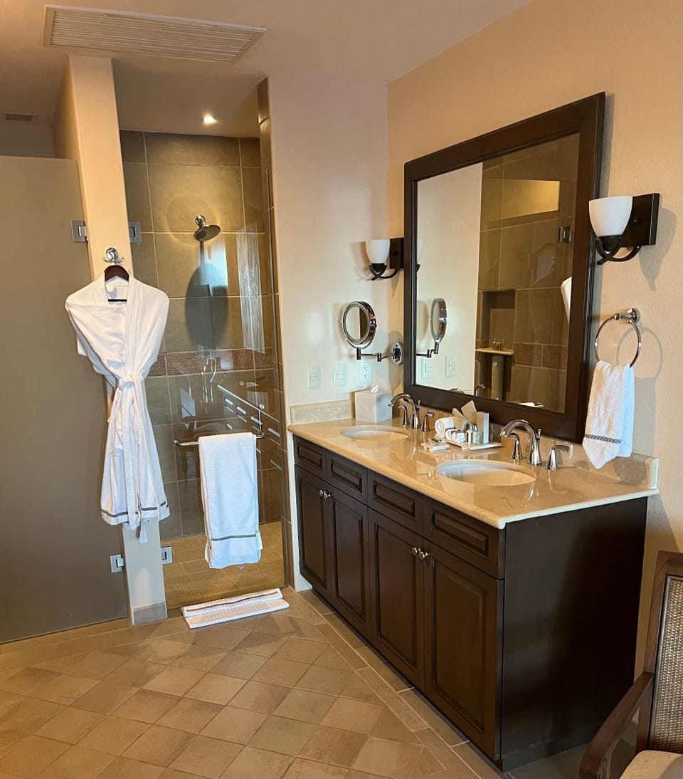 Elite Penthouse, 2 Bedrooms, Ocean View | Bathroom | Separate tub and shower, hair dryer, towels, soap