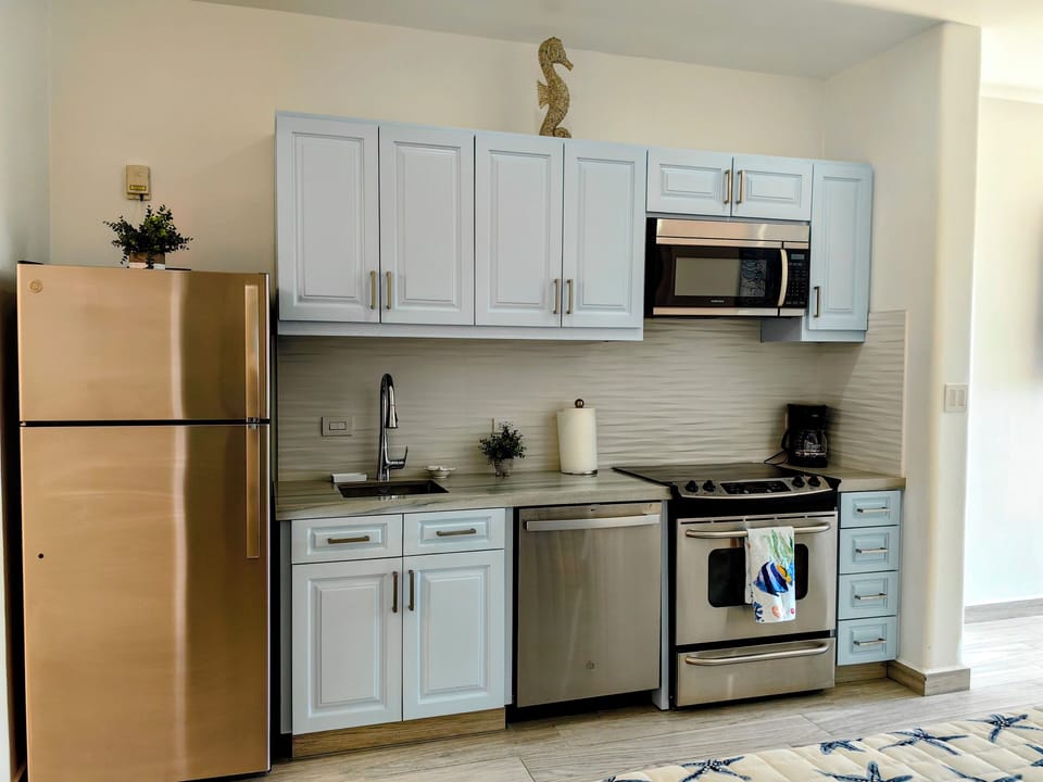 Equipped with everything you need for eating in including a dishwasher!