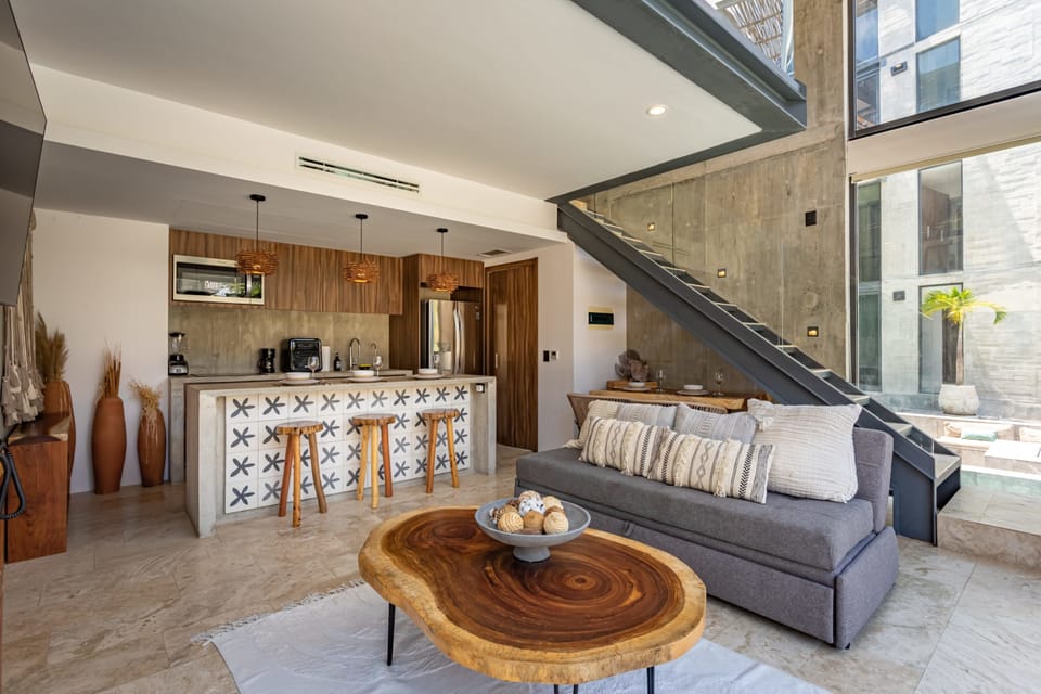 Livingroom to kitchen view
