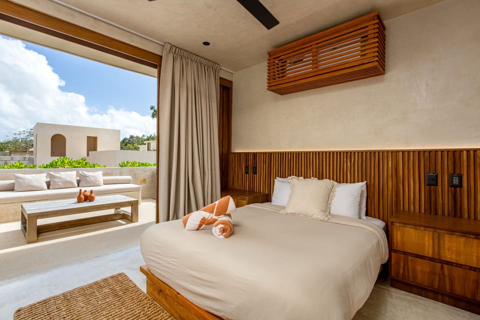 Bedroom No. 3 is located next to the terrace, offering easy access to outdoor views.