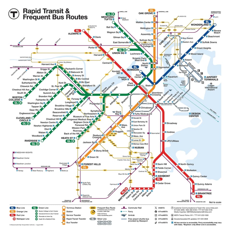 The Porter Square T station (red line) is a 7 minute walk from the apartment