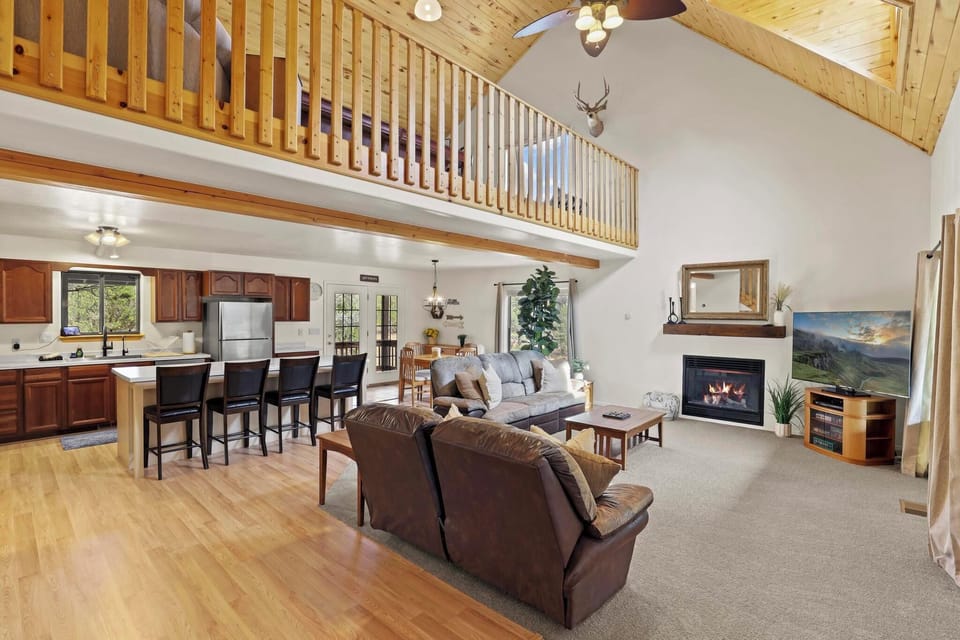 Living room and open kitchen