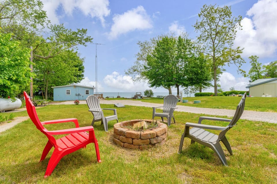 S`mores central. Kick back in a rainbow of chairs, swap stories, and watch the stars do their thing.