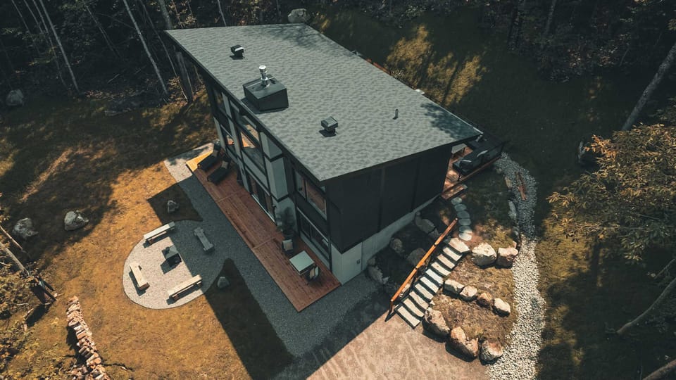 Le chalet vue du ciel 😍😍😍