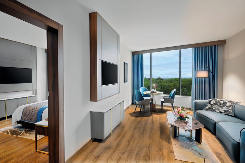 Premium bedding, down comforters, memory foam beds, minibar