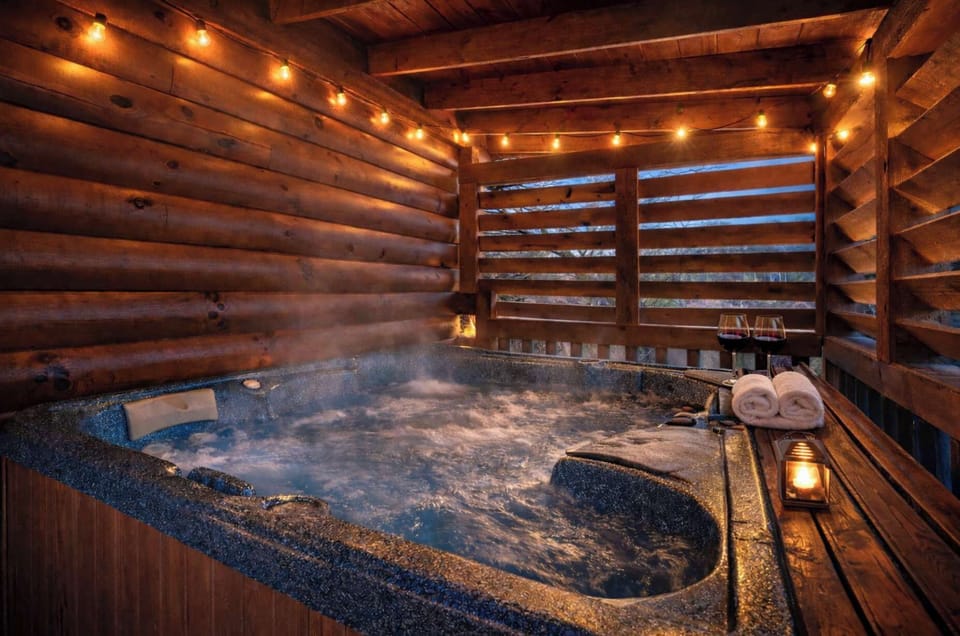 Indoor spa tub