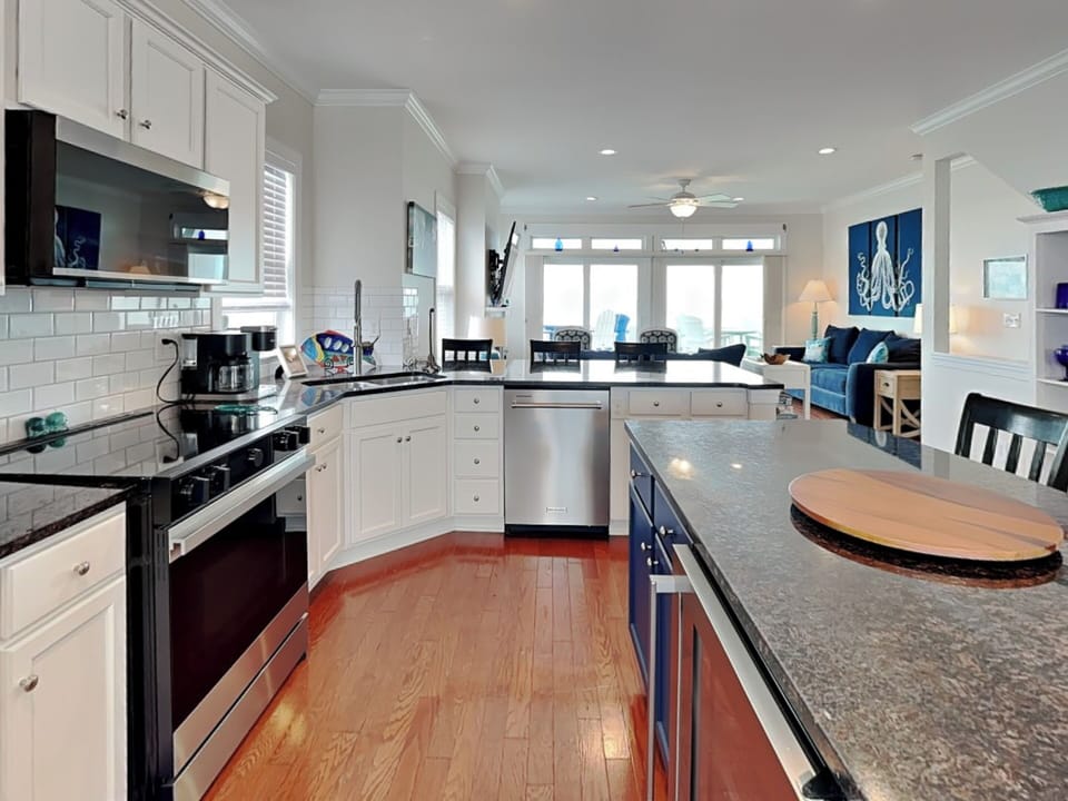 Modern Kitchen + Island Seating for 3