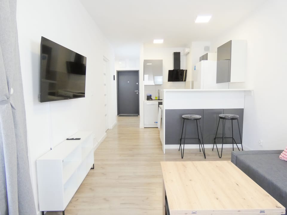 Classic Apartment, Balcony | Living room | Smart TV