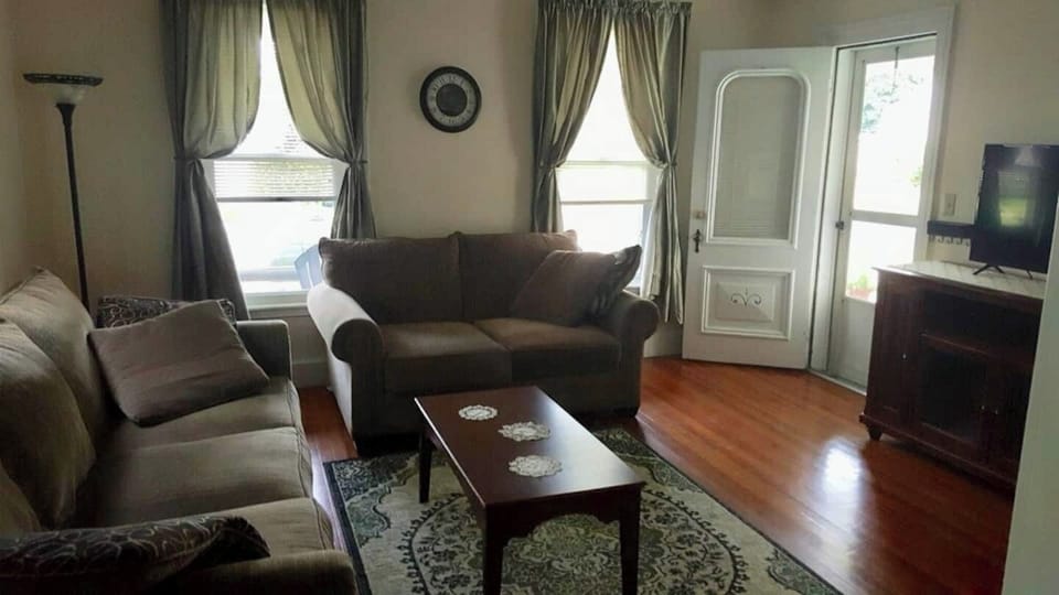 Living room with very cozy couches