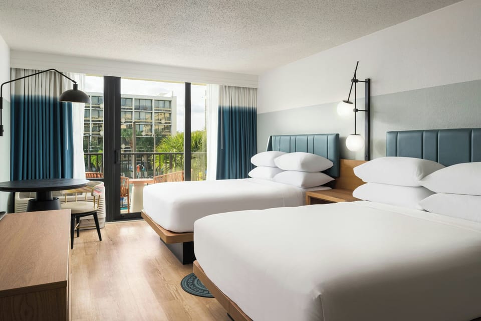 Premium bedding, pillowtop beds, in-room safe, desk