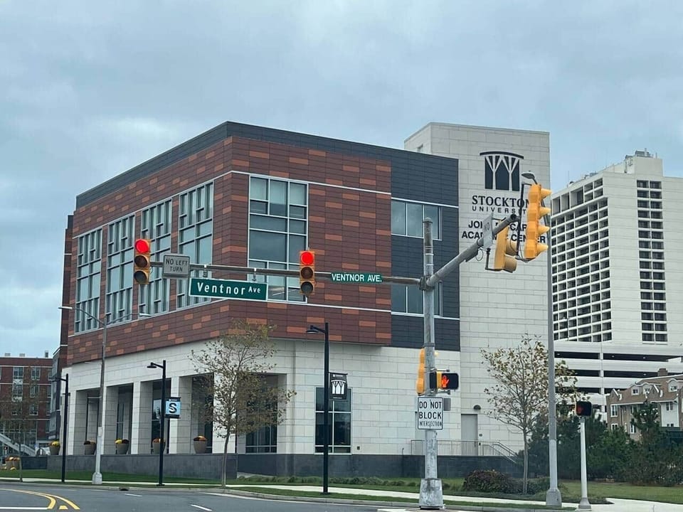 Across from Stockton university.