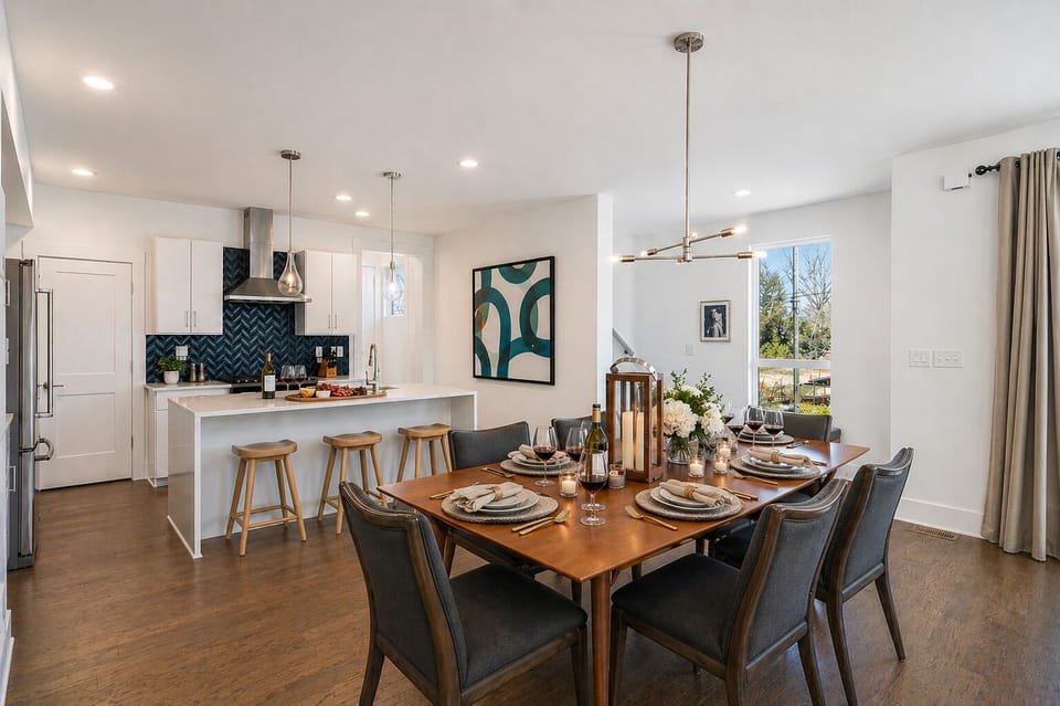 Host a meal at home in the dining room. 
