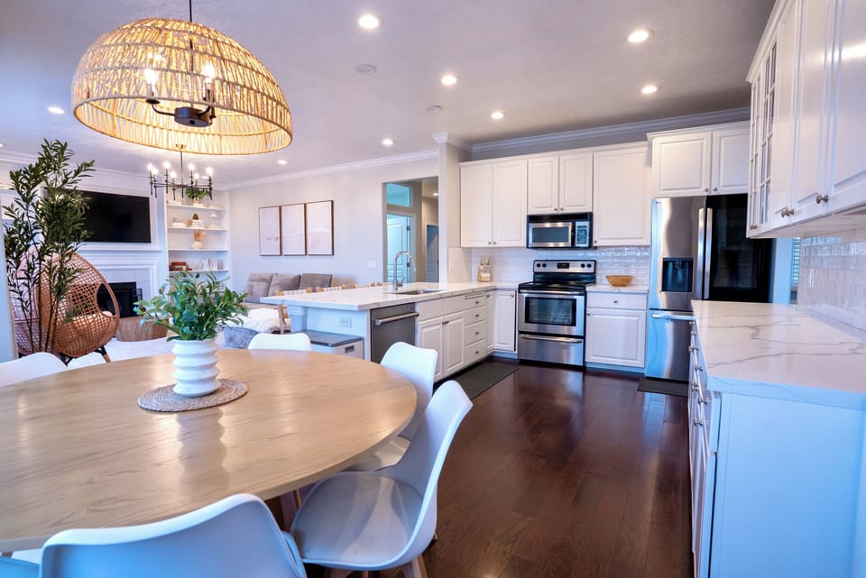 Kitchen open to family room