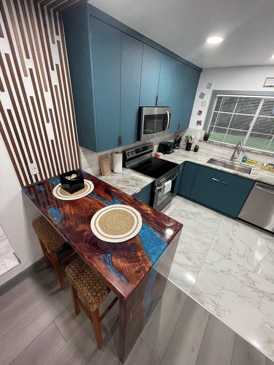 A refined space to savor your morning coffee or evening wine.