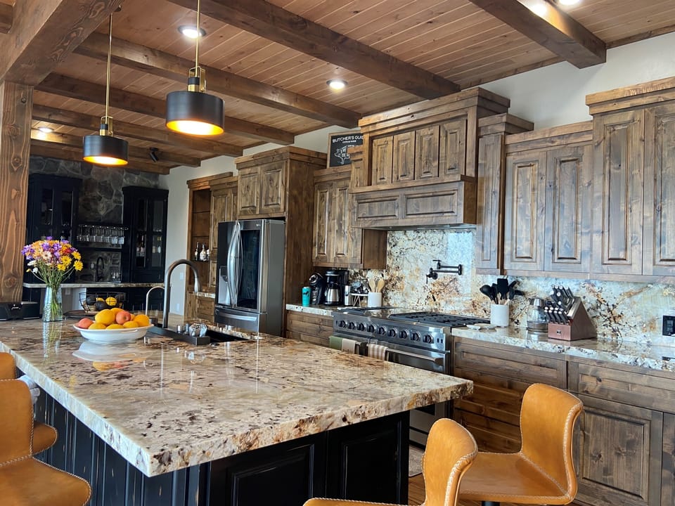Massive gourmet kitchen island