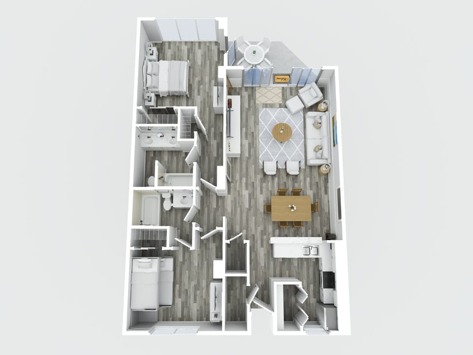 3D Floorplan for Beach Manor 0108.