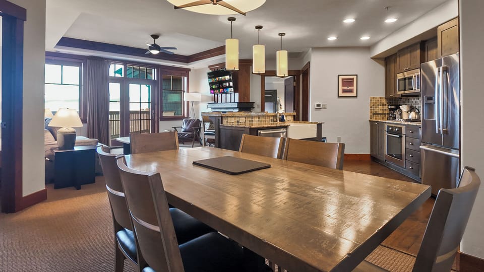 Spacious dining area ideal for group gatherings and shared meals