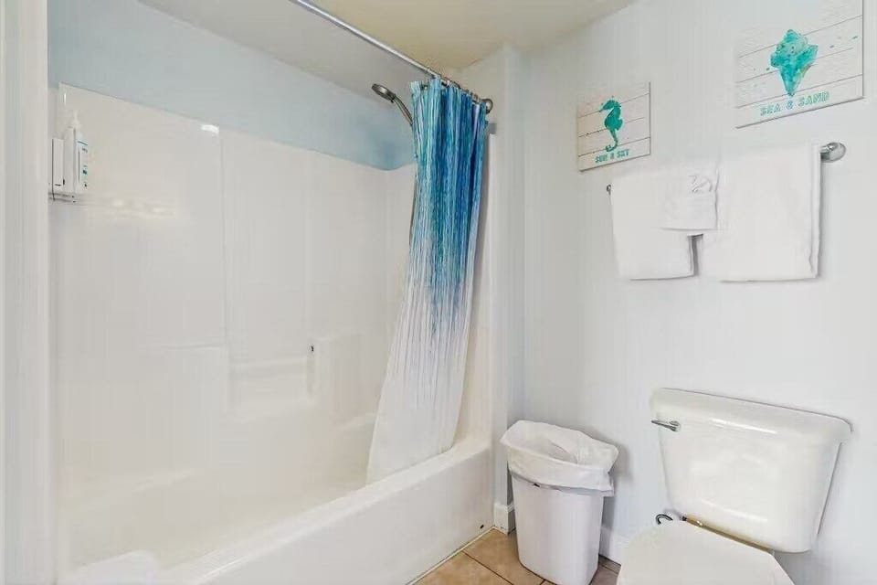Master bathroom with shower and tub combo