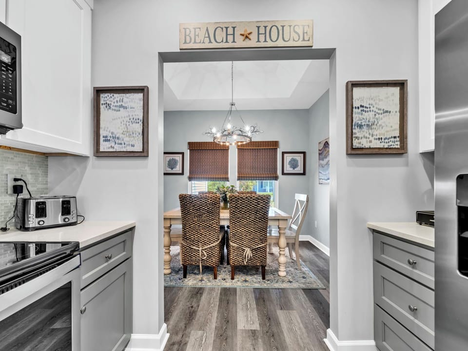 Kitchen to dining room view