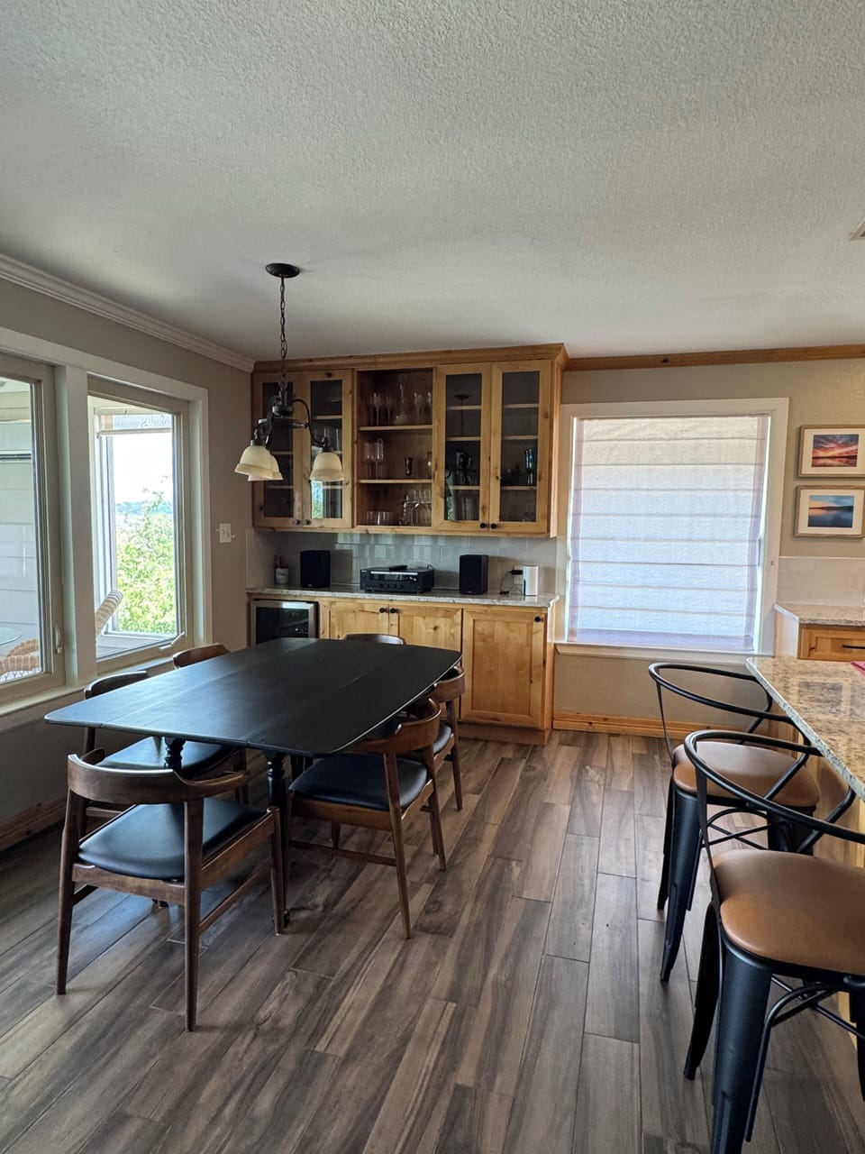 Dining room and bar top
