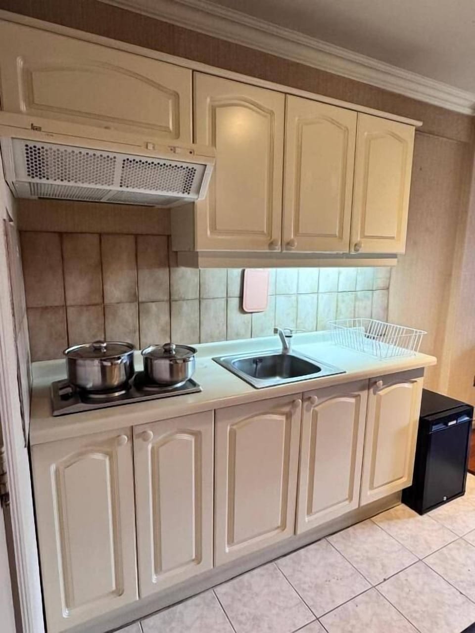 Standard Apartment, Private Bathroom, City View | Private kitchen | Stovetop, electric kettle, cookware/dishes/utensils, cleaning supplies