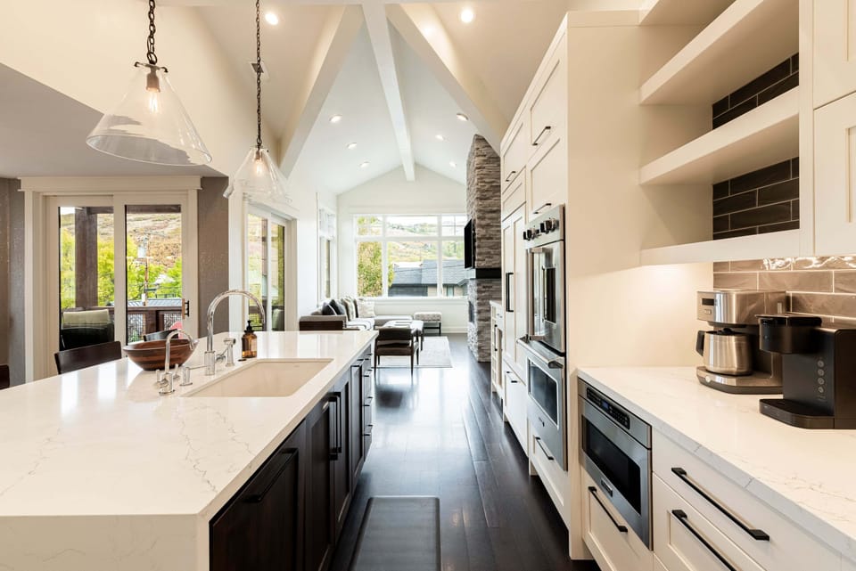 Spacious, Fully Equipped modern kitchen with Stainless Steel Appliances