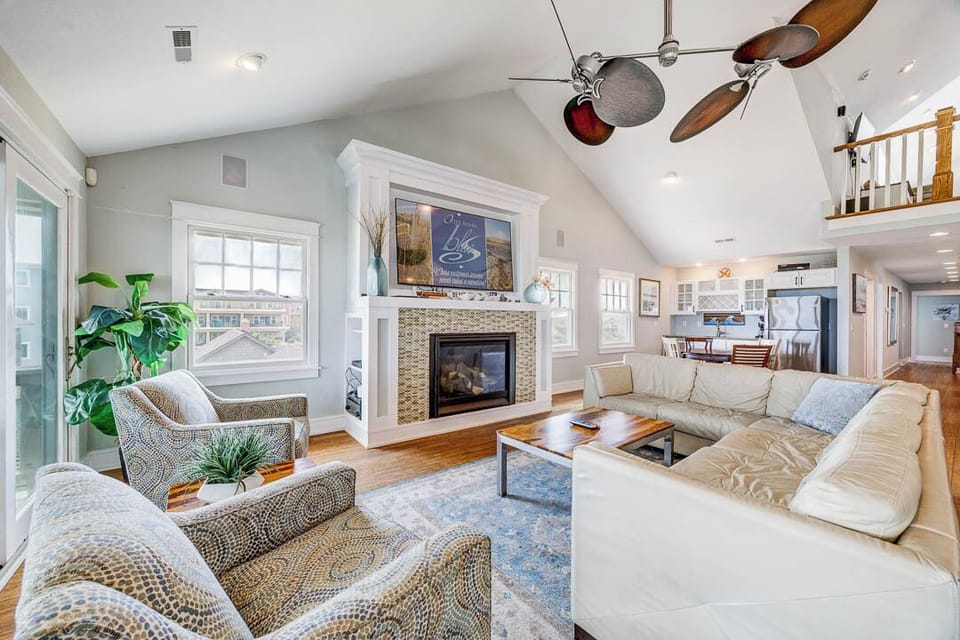 Third-Level Living Room with Deck Access