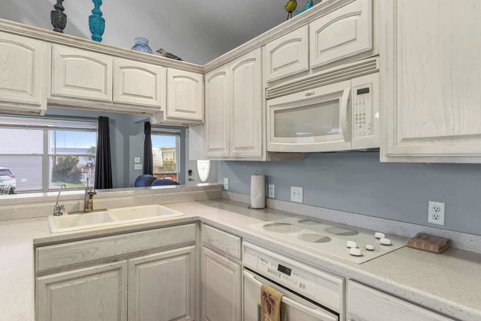 Full-size appliances and plenty of counter space