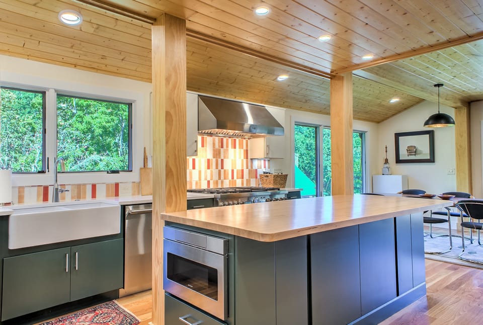 Kitchen with is outfitted withThermador appliances
