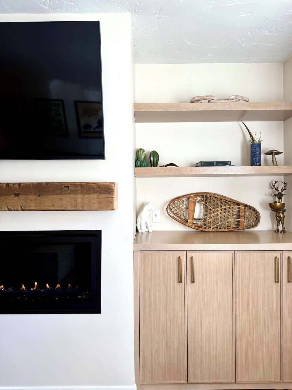 New fireplace and entertainment area