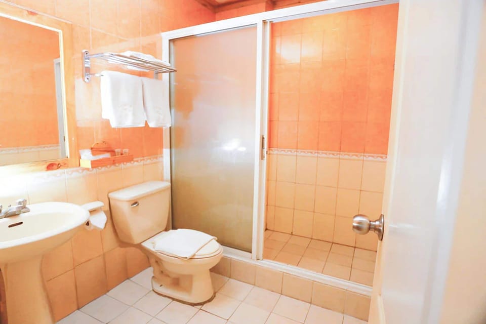 Deluxe Double Room | Bathroom | Shower, rainfall showerhead, free toiletries, slippers