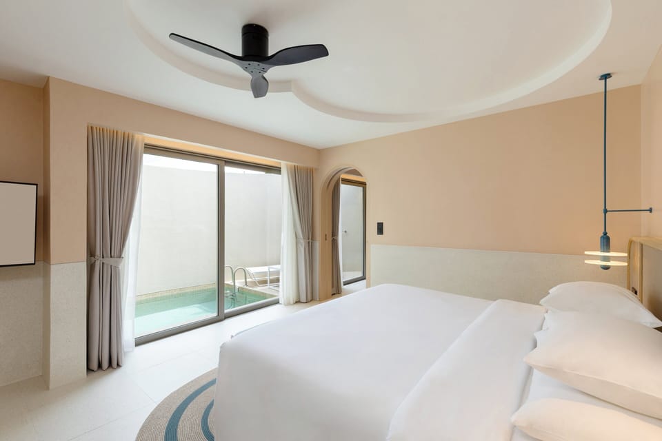 Villa, 1 Bedroom (Pool) | Premium bedding, down comforters, pillowtop beds, minibar