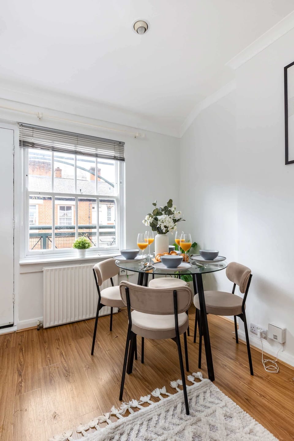 The open-plan living, kitchen and dining area