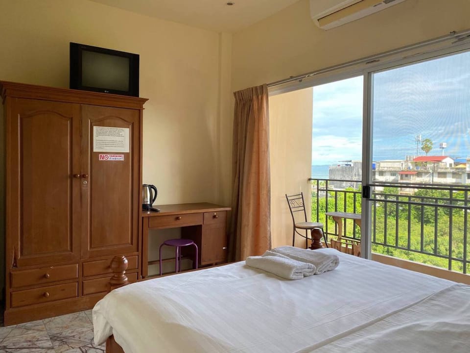Economy Double Room, Balcony, Partial Sea View | View from room