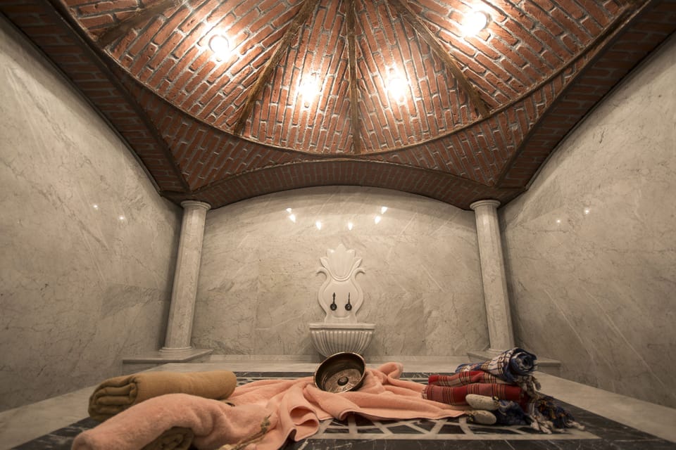 Sauna, steam room, body scrubs, facials, manicures and pedicures