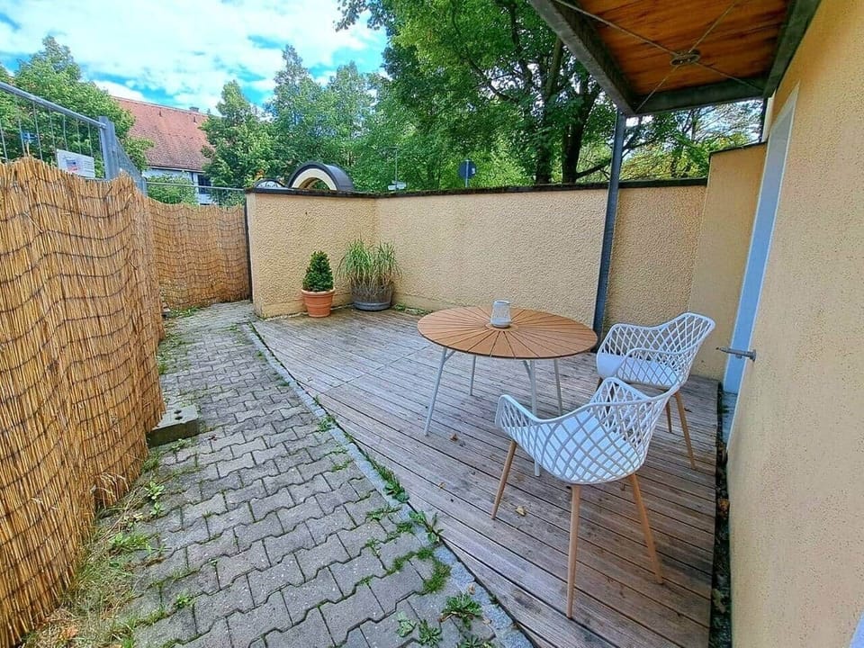 Small private southeast terrace, where you can enjoy the morning sun :)