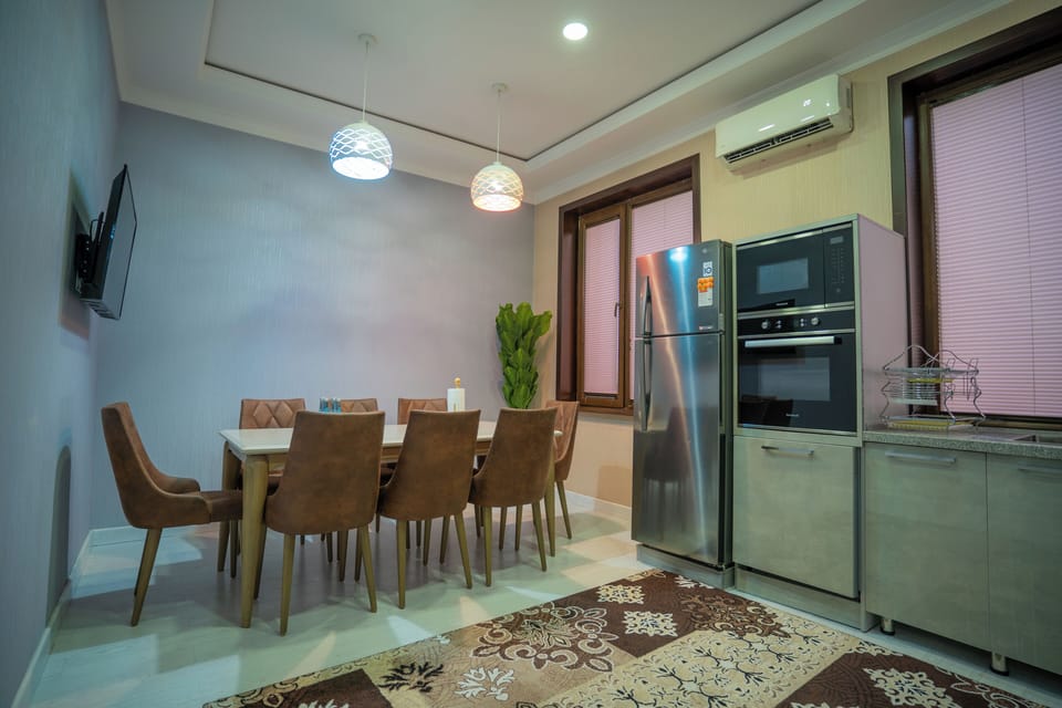The kitchen with essential amenities
