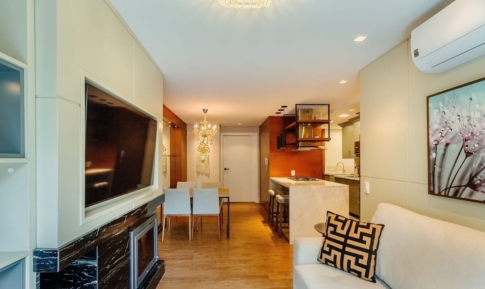 Basic Apartment | Living area | 40-inch TV with digital channels