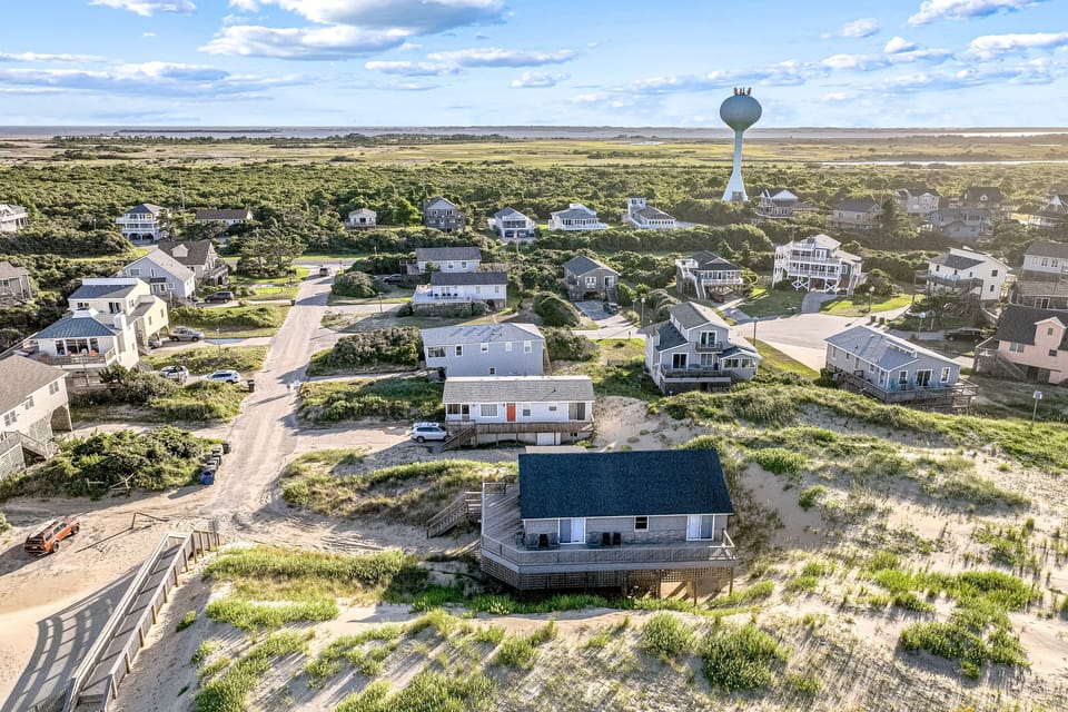 SN1317: Outer Banks Beachfront Bungalow | Aerial View