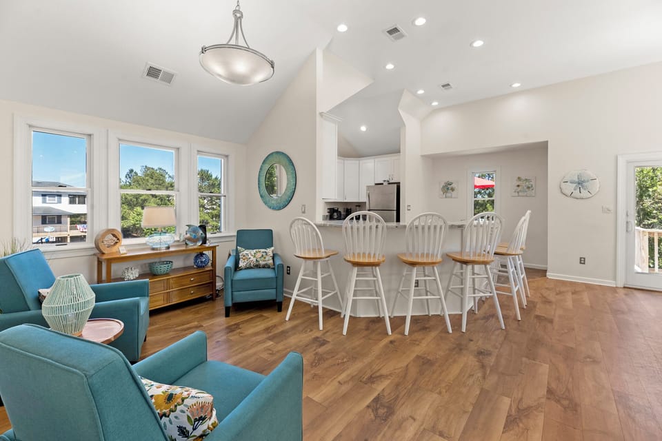 WH580: Shore Thing | Top Level Living Area Into Kitchen Area
