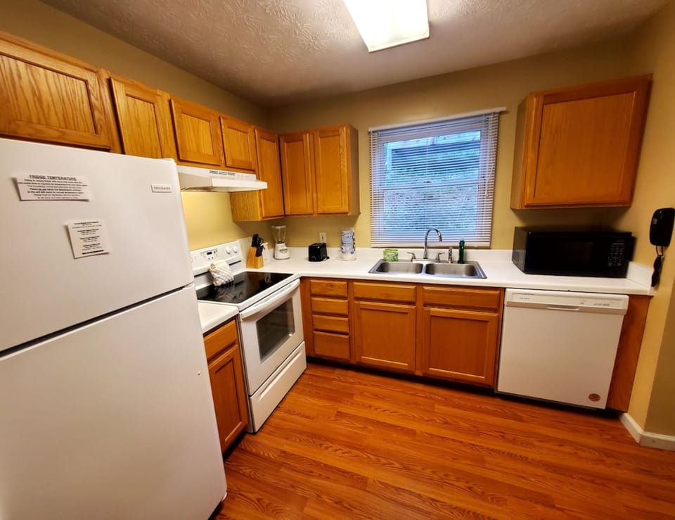 Family Chalet, 3 Bedrooms, Patio, Mountainside | Private kitchen | Fridge, microwave, oven, stovetop