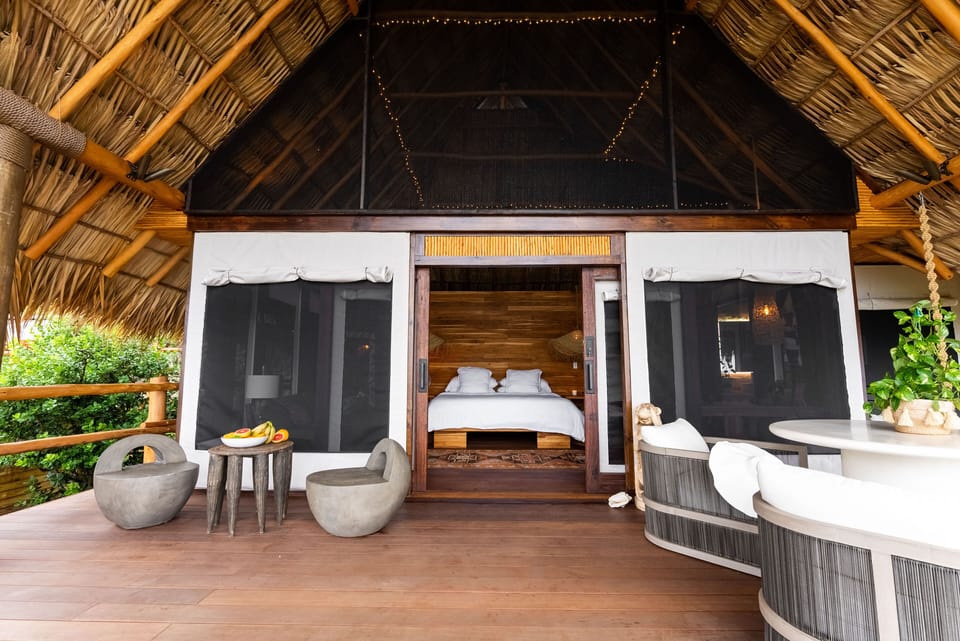 Nestled in nature's embrace, your elegant sanctuary blends modern luxury with rustic charm, offering a harmonious retreat at the idyllic Abundance villa.