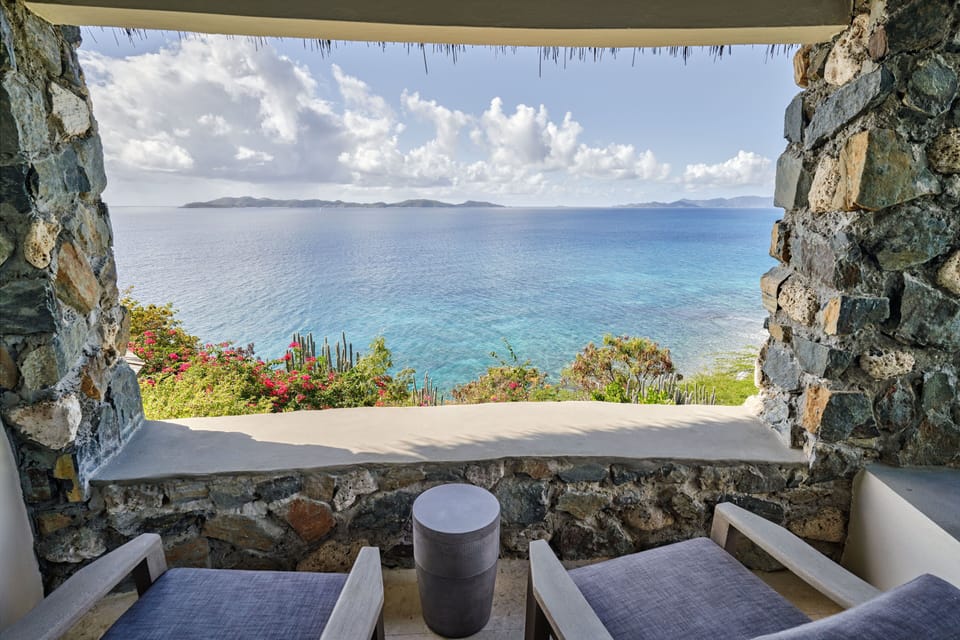 Basking in nature’s beauty, the outdoor seating area offers breathtaking ocean views, perfect for enjoying gourmet dining or evening relaxation.