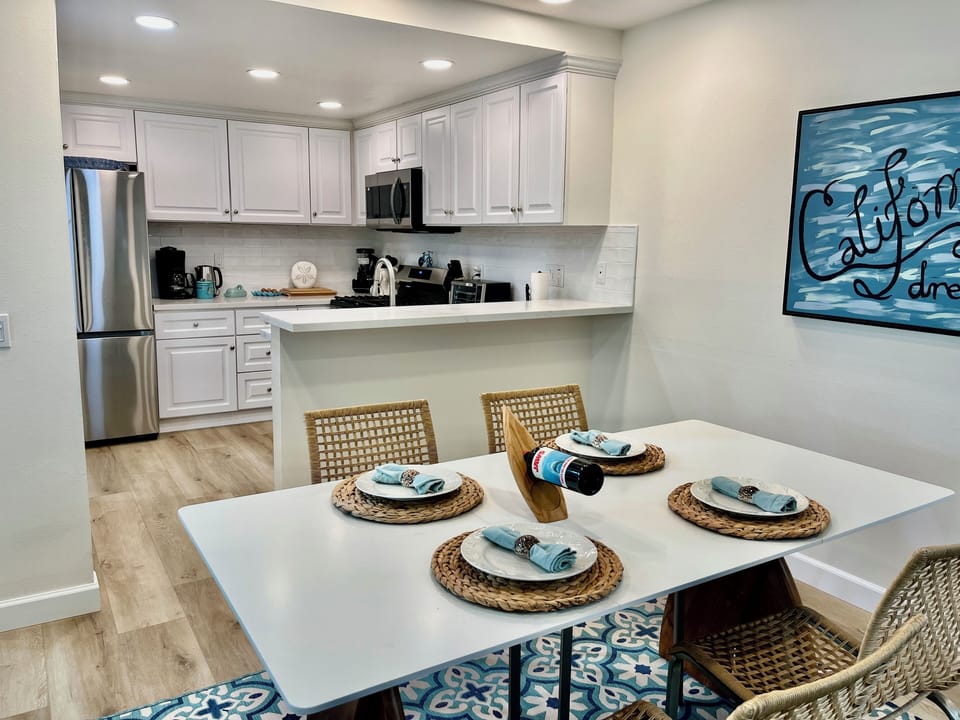 Dining area and kitchen